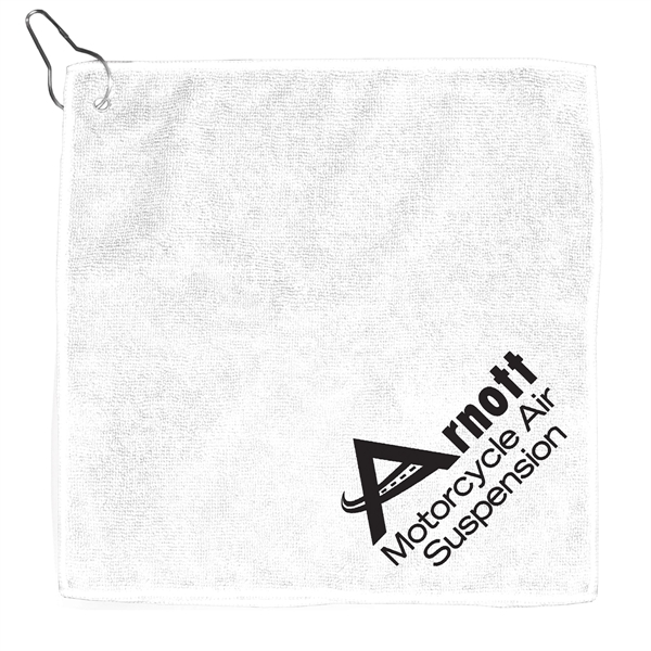 12" x 12" 300GSM microfiber golf towel with metal grommet and... from ASI 62660 Innovation Line