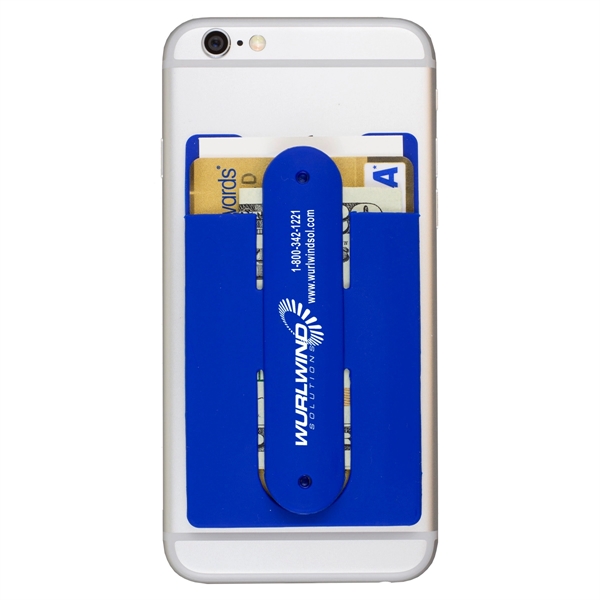 3 5/8" x 2 1/8" adhesive silicone cellphone wallet, cord wrap... from ASI 62660 Innovation Line
