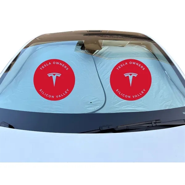 Xtra Tall collapsible Optimum fit fabric sunshade for EV Tesla Style,... from ASI 37586 Auto-Sun-shade/Intertek