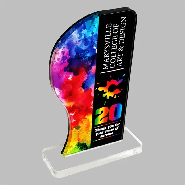 Acrylic award with full digital color customization and a 3/8" acrylic... from ASI 72521 Morris Magnets