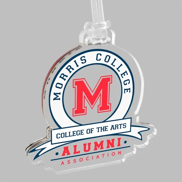 Luggage bag tag made from 1/4" acrylic with a 6" clear... from ASI 72521 Morris Magnets / Laser Cuts