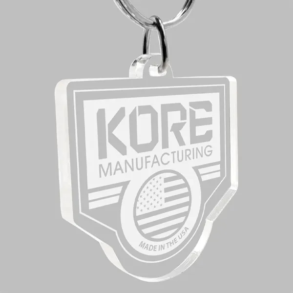 1/4" laser etched keychain made of high-quality acrylic.... from ASI 72521 Morris Magnets / Laser Cuts