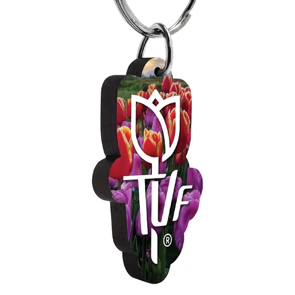 Wood key tag on 1/8" thick wood material.... from ASI 72521 Morris Magnets / Laser Cuts