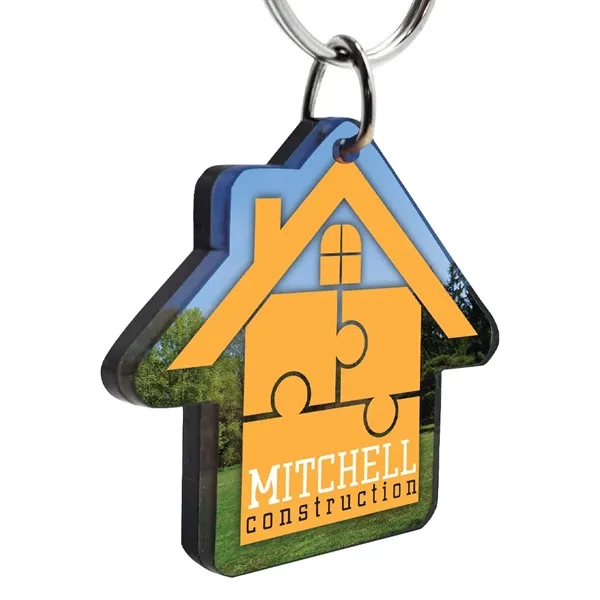 Customizable key chain made of acrylic with a 1" split ring.... from ASI 72521 Morris Magnets / Laser Cuts