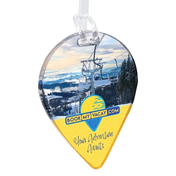 Customizable acrylic write-on luggage bag tags (4-9 sq. inches).... from ASI 72521 Morris Magnets / Laser Cuts