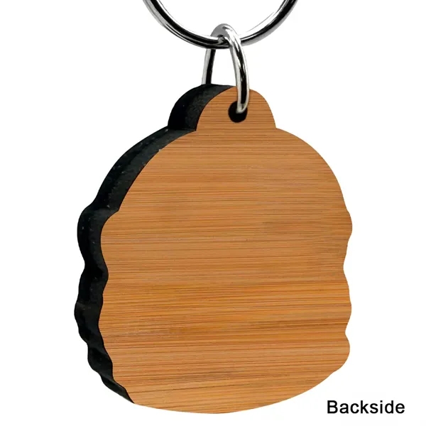 5/16" bamboo keychain with 1" split ring.... from ASI 72521 Morris Magnets / Laser Cuts