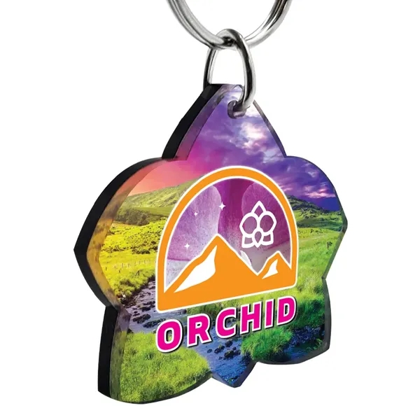 Customizable key chain made of acrylic with a 1" split ring.... from ASI 72521 Morris Magnets / Laser Cuts