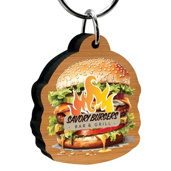 5/16" bamboo keychain with 1" split ring.... from ASI 72521 Morris Magnets / Laser Cuts