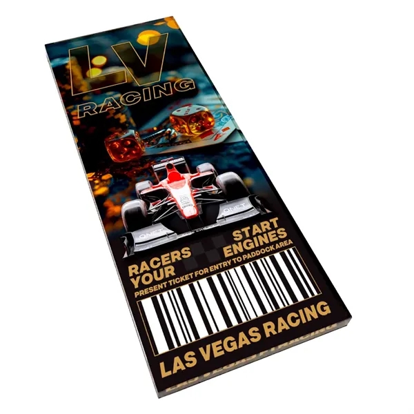 Ticket shaped acrylic magnets with 1/4" thickness and full color imprinting.... from ASI 72521 Morris Magnets / Laser Cuts