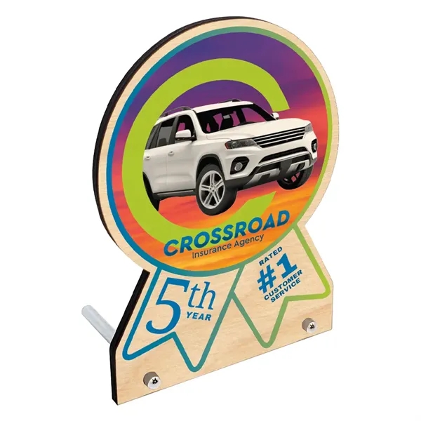 1/4" thick birch wood desk sign with ultra vivid color printing... from ASI 72521 Morris Magnets