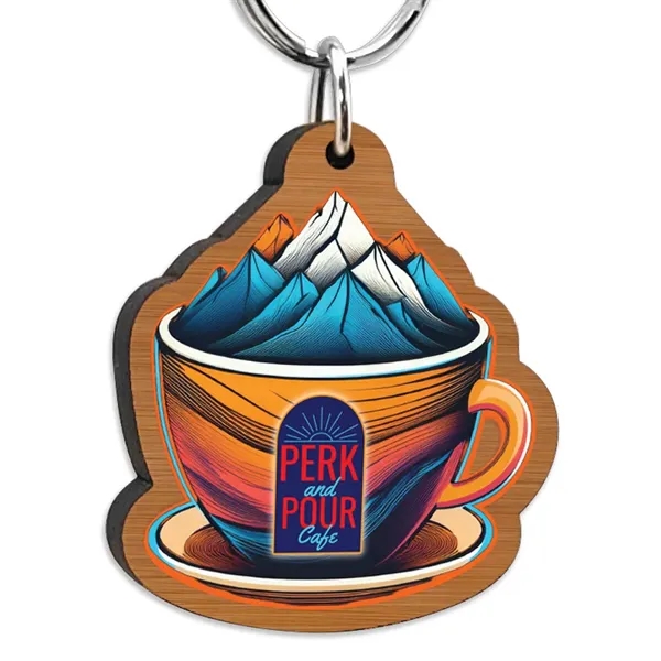 5/16" bamboo keychain with 1" split ring.... from ASI 72521 Morris Magnets / Laser Cuts