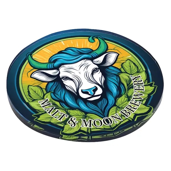 Coaster gift set that includes 2 acrylic coasters with cork back.... from ASI 72521 Morris Magnets / Laser Cuts