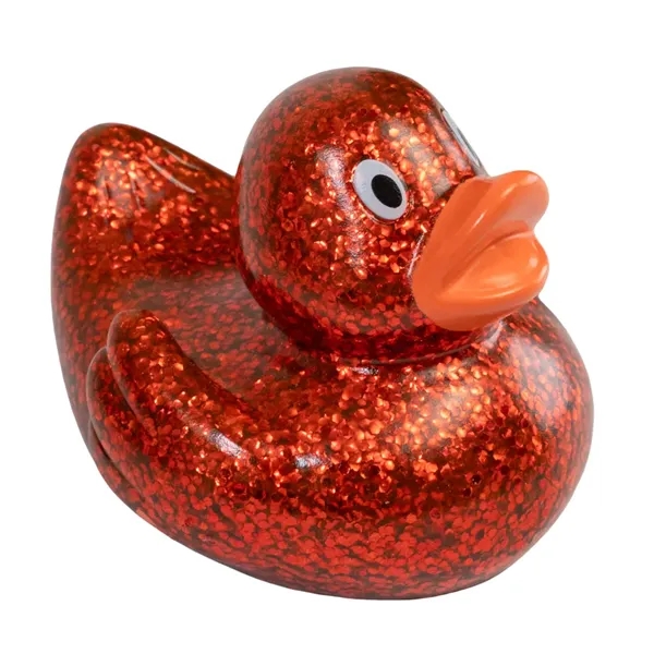 2.5" x 2.25" mini glitter rubber ducks.... from ASI 34415 Alpi International LTD