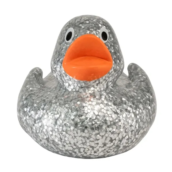 2.5" x 2.25" mini glitter rubber ducks.... from ASI 34415 Alpi International LTD