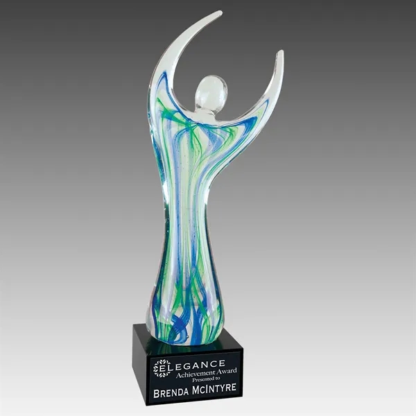 Raised Arms Art Glass with Base... from ASI 92531 Unique Custom Products / UCP