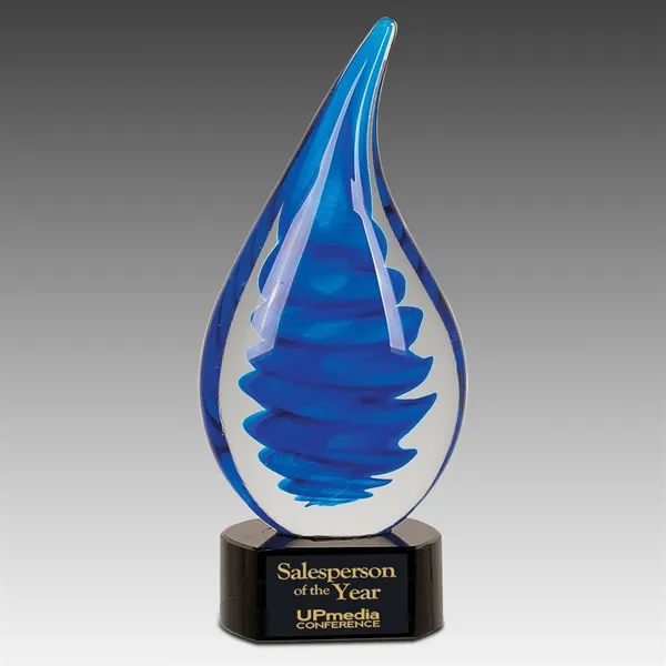 Blue Twist Raindrop Art Glass... from ASI 92531 Unique Custom Products / UCP