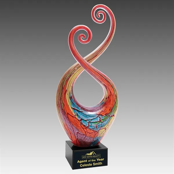 Multi Color Twist Art Glass with Base... from ASI 92531 Unique Custom Products / UCP