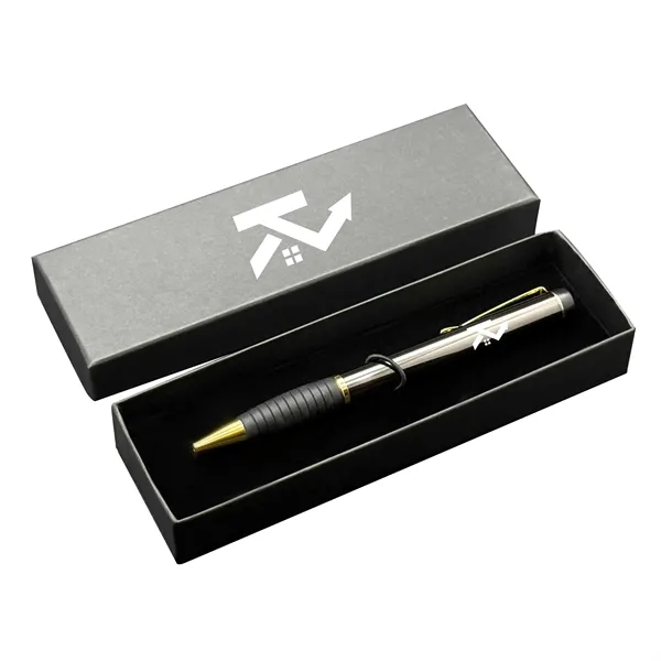 Features our velvet cardboard box with our brass Coburg-III ballpoint pen.... from ASI 68190 Lungsal / Lungsal