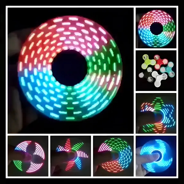 LED light fingertip fidget spinner plus full color UV imprint on... from ASI 37218 Athena Promo (tm)