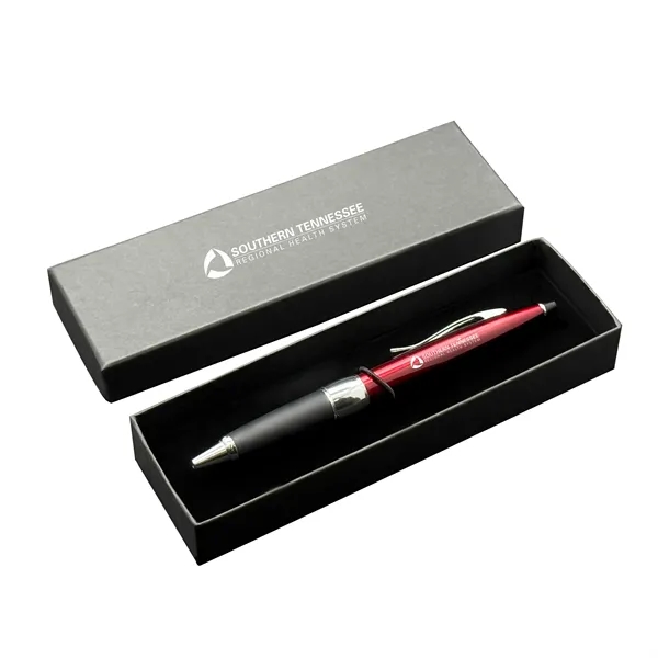 Features our velvet cardboard box with our brass Helios-II ballpoint pen.... from ASI 68190 Lungsal / Lungsal