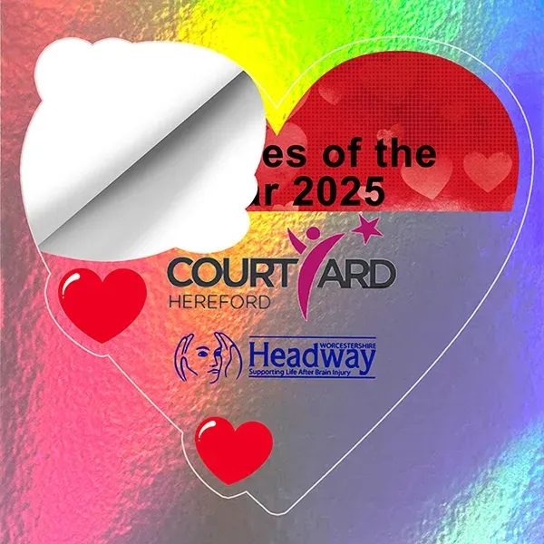 6 mil. glossy vinyl stickers in assorted sizes.... from ASI 62660 Innovation Line