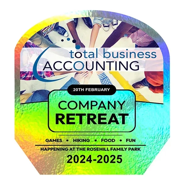 6 mil. glossy vinyl stickers in assorted sizes.... from ASI 62660 Innovation Line