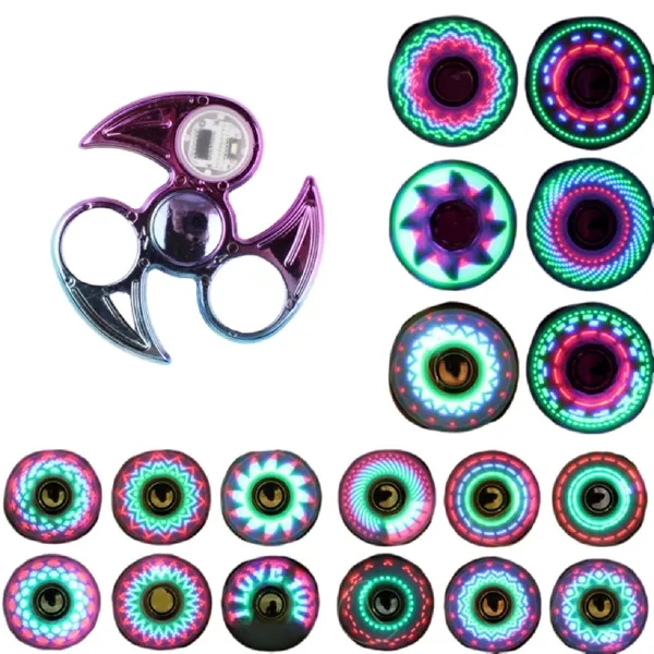 LED light finger gyro fidget spinner plus full color UV imprint... from ASI 37218 Athena Promo (tm)