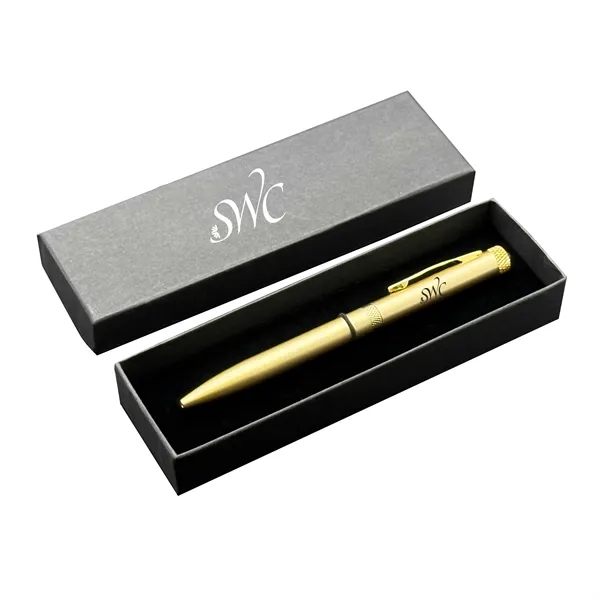 Features our velvet cardboard box with our brass Diamond-I ballpoint pen.... from ASI 68190 Lungsal / Lungsal