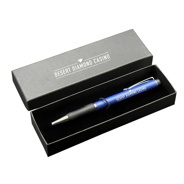 Features our velvet cardboard box with our aluminum Coburg-I ballpoint pen.... from ASI 68190 Lungsal / Lungsal