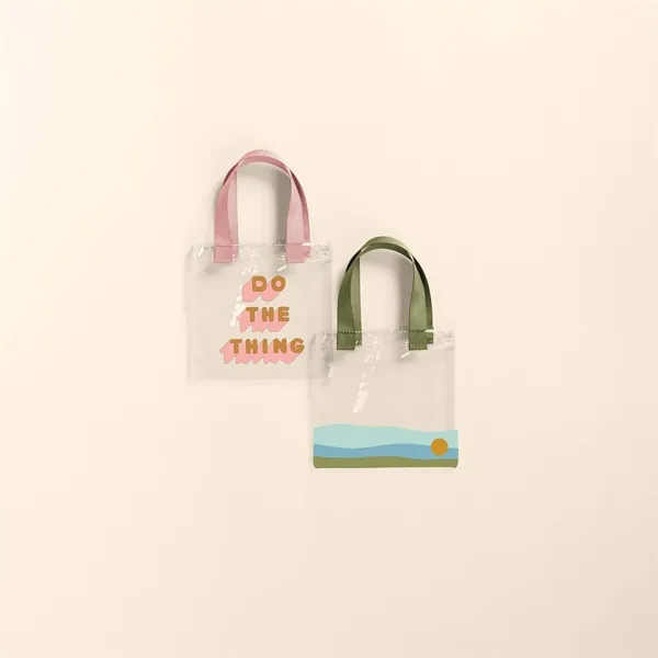 Small, toddler-size, flat clear vinyl tote bag with 2 handles.... from ASI 74710 Numo