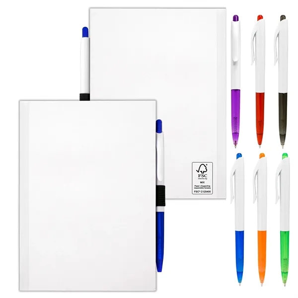 5" X 7" Perfect Paper Cover Notebook with Pen... from ASI 30208 A P Specialties / AP Specialties