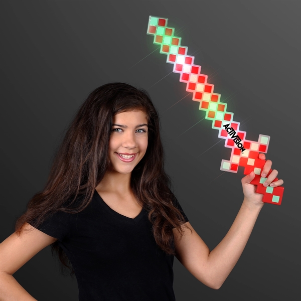 Blank; 24" Light Up Pixel Saber, Multi-color, 3 functions.... from ASI 34194 ALightPromos / Alight Promotional Products