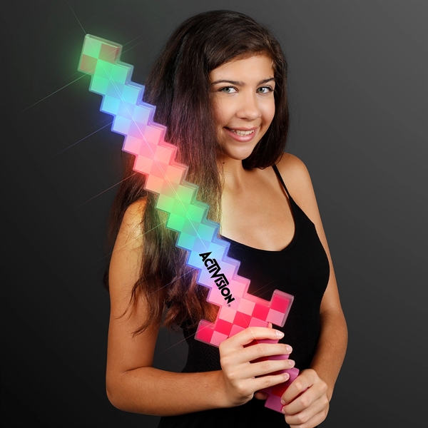 Blank; 24" Light Up Pixel Saber, Multi-color, 3 functions.... from ASI 34194 ALightPromos / Alight Promotional Products