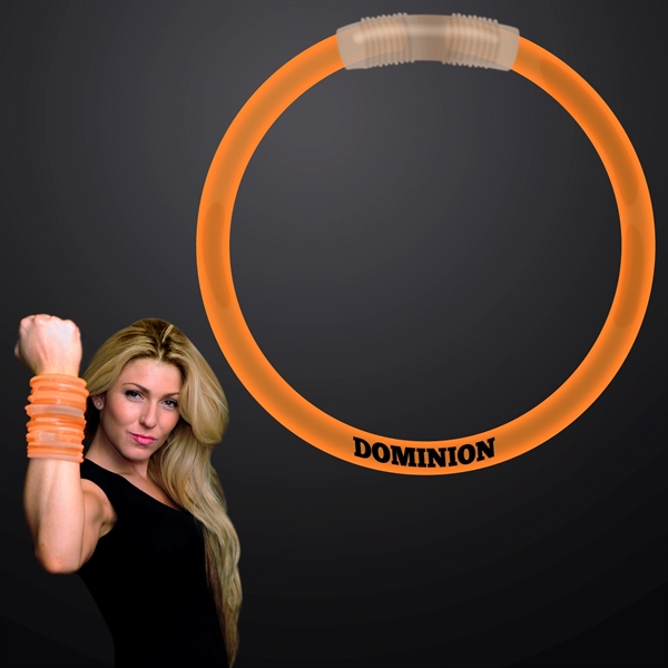Glow bracelet with plastic connectors; Blank and Imprinted Pricing... from ASI 34194 ALightPromos / Alight Promotional Products