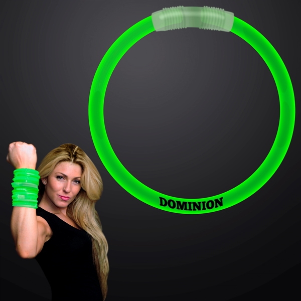 Glow bracelet with plastic connectors; Blank and Imprinted Pricing... from ASI 34194 ALightPromos / Alight Promotional Products
