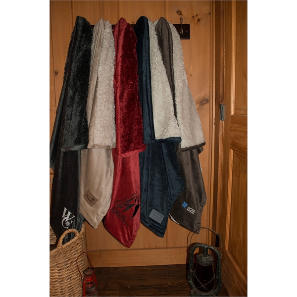 Alpaca wool plush throw blanket measuring 50" x 60"... from ASI 73520 Neet Feet / Kanata Blanket