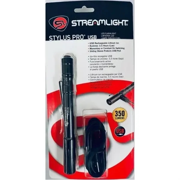 Stylus Pro USB rechargeable pen light features a rechargeable lithium ion... from ASI 41561 Brand Box USA, LLC