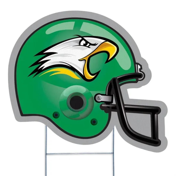 Die cut yard sign, weather resistant, cut from corrugated vinyl material.... from ASI 77280 Pepco Poms / Pepco Poms