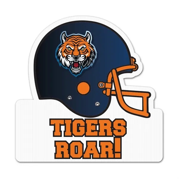 Die cut yard sign, weather resistant, cut from corrugated vinyl material.... from ASI 77280 Pepco Poms / Pepco Poms