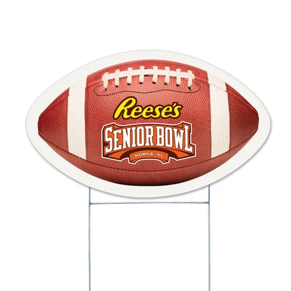 Die cut yard sign, weather resistant, cut from corrugated vinyl material.... from ASI 77280 Pepco Poms / Pepco Poms