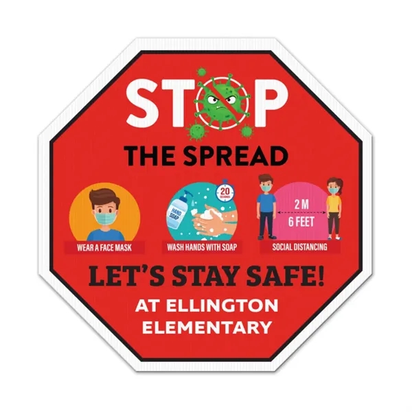 Die cut yard sign, weather resistant, cut from corrugated vinyl material.... from ASI 77280 Pepco Poms / Pepco Poms