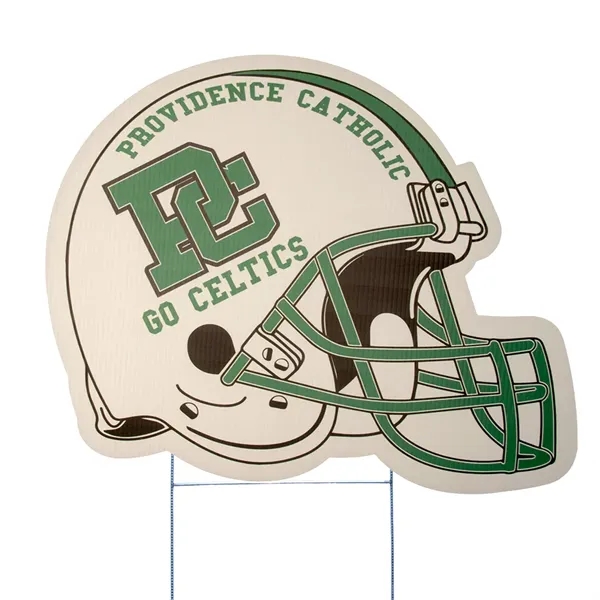 Die cut yard sign, weather resistant, cut from corrugated vinyl material.... from ASI 77280 Pepco Poms / Pepco Poms