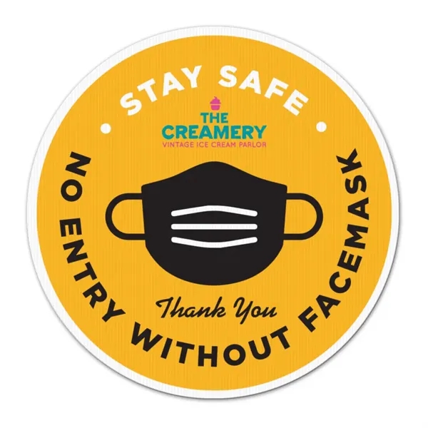 Die cut yard sign, weather resistant, cut from corrugated vinyl material.... from ASI 77280 Pepco Poms / Pepco Poms