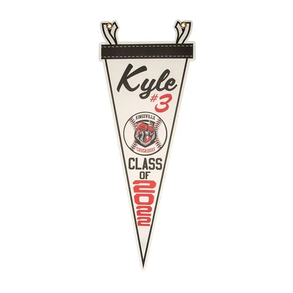 Die cut yard sign, weather resistant, cut from corrugated vinyl material.... from ASI 77280 Pepco Poms / Pepco Poms