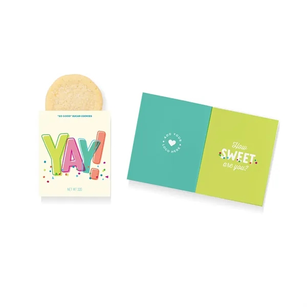 Fully customizable greeting card and gourmet sugar cookie all in one!... from ASI 68680 Maple Ridge Farms Inc / Sweeter Cards