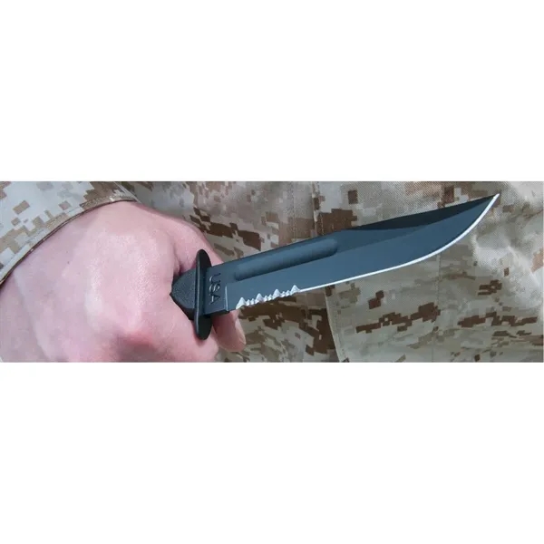 Partially serrated blade, sheath included. Made in USA.... from ASI 41561 Brand Box USA, LLC