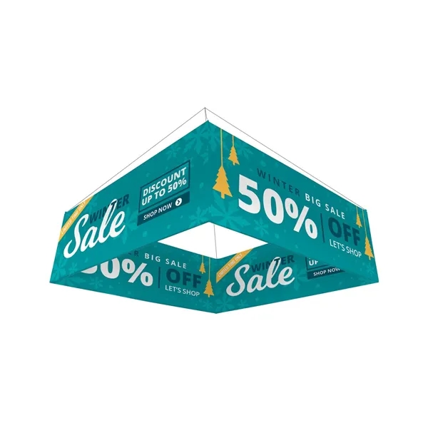 Square Hanging Fabric Banner in 3 sizes w/Aluminum frame, support wires... from ASI 49891 Discount Marketing Products / DMP