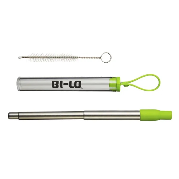 The extendable stainless steel straw kit includes a silicone mouthpiece.... from ASI 52710 Lincoln Line
