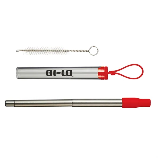 The extendable stainless steel straw kit includes a silicone mouthpiece.... from ASI 52710 Lincoln Line