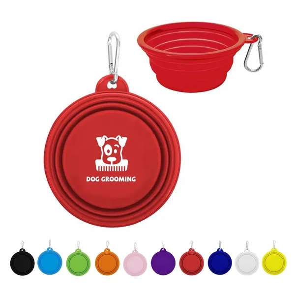 Collapsible pet bowl with carabiner.... from ASI 63549 Jornik Manufacturing Corp